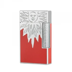 Smoke lighter leather adjustable soft flame can be filled with butane gas lighter