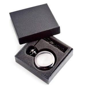 Smooth Cover Pure Color Zinc Alloy Case Quartz Movement Pocket Watch Gift Boxes