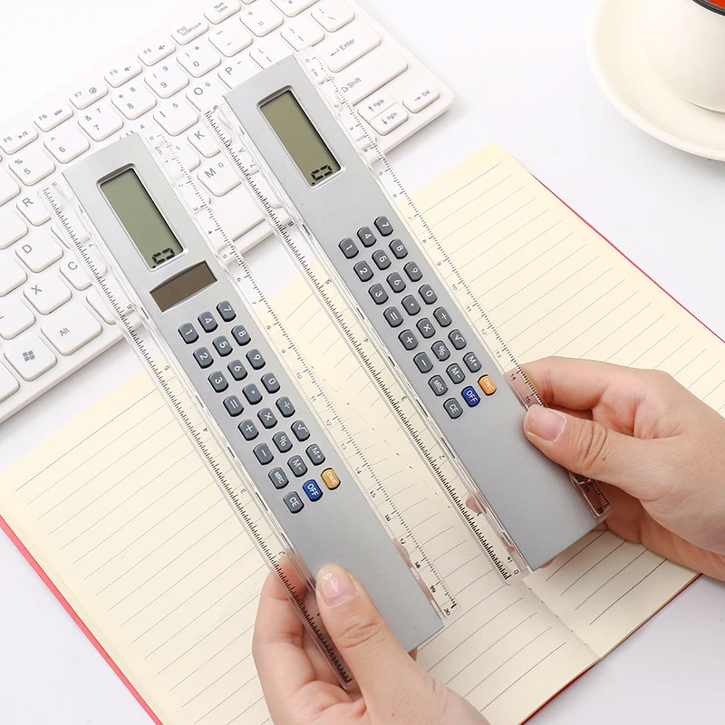 solar multifunctional mini fashion 8 digital calculator with ruler