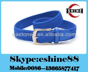 solid color Elastic Knitted Belts/Holeless golf belt