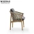 Import Solid Wood Design Patio Villa Outdoor Furniture Waterproof Woven Rope Dining Chair And Table Balcony Outdoor Furniture from China