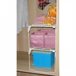 space saving powder coated wire closet organization storage organizer