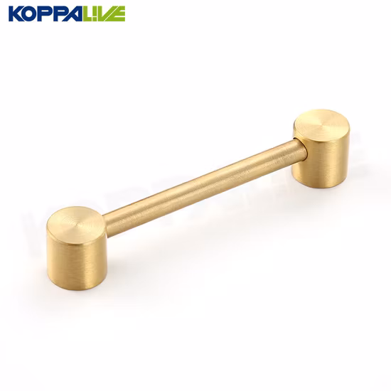 Koppalive Luxury Gold Solid Brass Drawer Pulls 75mm European Copper Furniture Kitchen Cabinet Door Handles
