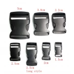 Square black plastic buckle