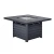 Square Black Powder Coating  Outdoor Gas  Garden  Fire Pit Table  With Aluminum Tube