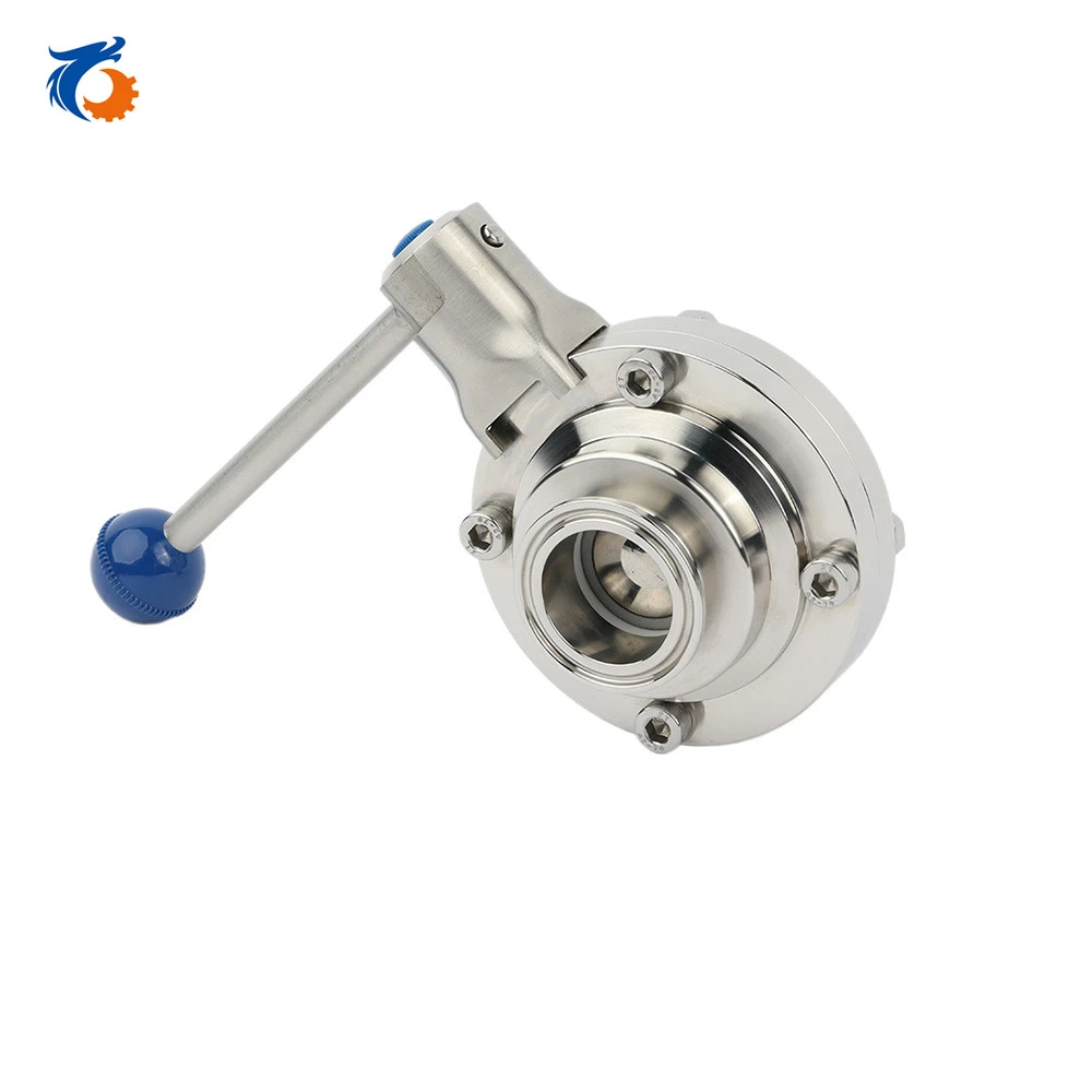 SS304  Tri Clamp Sanitary Butterfly Type Stainless Steel Ball Valve