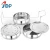 Import Stackable stainless steel 304 steamer insert pans with double same lids from China