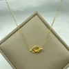 Stainless Steel Necklace for Women With Steel Knotted Pendants Gold and Silver Color