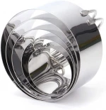 Stainless Steel Pastry Blender Dough Cutter Pastry Scraper 6 Biscuit Cutter Set Professional Baking Accessories