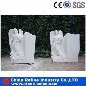 Stone carvings and sculptures beautiful white marble angel statues wholesale