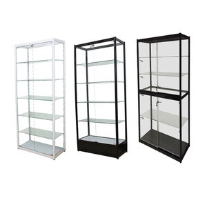 Store supply glass cabinets/wall tall display case/museum display glass showcases
