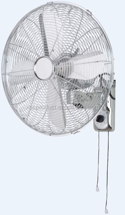 Strong blades wind cooling 18 inch retro metal wall mounted fan