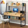 Student writing desk in bedroom Office desk bookshelf integrated desk