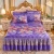 Import Summer Annes Floral Quilted Crystal Velvet Bed Skirt Set from China