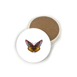 Table decorative custom pattern ceramic coaster with cork back for  drinks
