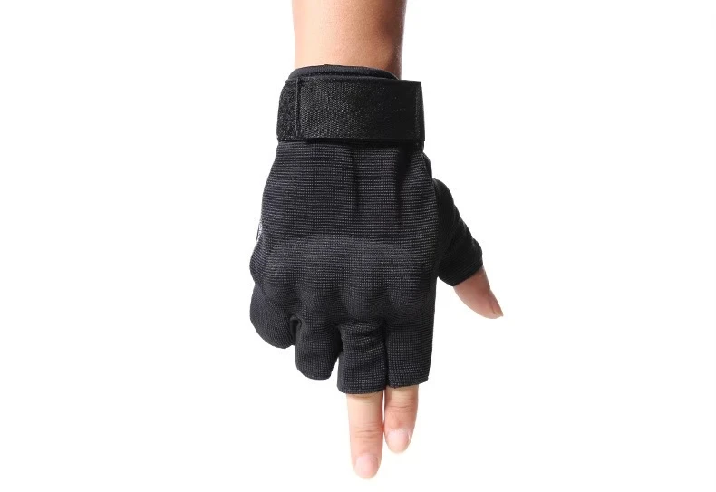 Tactical Half Finger gloves 2021 New Produt Cut-resistant Fabric Carbon fiber knuckle guard Hiking Airsoft Riding Cut resistant