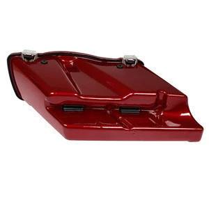 TCMT XF111515-R Velocity Red Sunglo 5" Motorcycle Extended saddlebag Saddle Bags For Touring Road King Glide 1993-2013