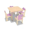 The most popular kindergarten classroom furniture kids oak table and chair Children tables chairs set