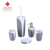 The popular plastic toothbrush holder toilet brush accessory 5pcs bathroom set