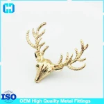 TK Custom Fashion Hardware Deer Head Handbag Decoration Accessories