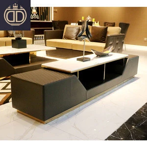 top cowhide leather furniture tv cabinet modern tv stand post italian luxury tv stand furniture with marble