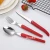 Import Top quality new design double color injection plastic handle stainless steel cutlery set from China