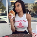 trendy casual daily wear white sleeveless printed ribbed bustier women tank crop tops mujer  2021 summer