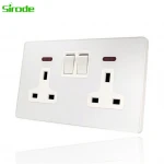 Two Universal Power Port 5 pin Universal Wall Socket Panel with on/off switch electric accessories wall switch socket anchor