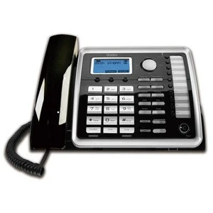 UNIDEN AT4701 2 Line Wireless Desk Phone System  Speaker  CID 1.8GHz Trillingual Display  Wall Mountable Desktop Combo Telephone