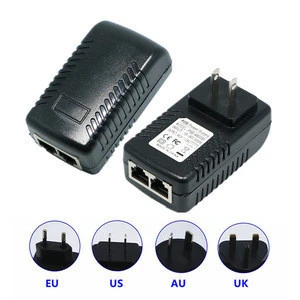 US Plug AC Input Power Adapter, 24 volt PoE Injector for Wireless Network Equipment