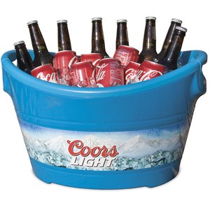 USA Made Igloo Party Bucket - has a 20 quart capacity, foam insulated and comes with your full color print logo