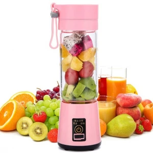 USB Juicer Cup Portable Juice Blender, Household Fruit Mixer Six Blades in 3D, 380ml Fruit Mixing Machine