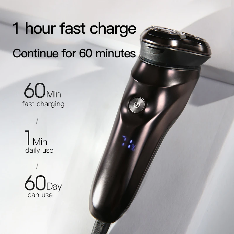 USB Rechargeable Shaving Machine for Men 3D Floating Head Electric Shavers