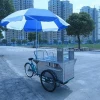 Utility Stainless Steel Bicycle Food Vending Cart ZS-HT110 B