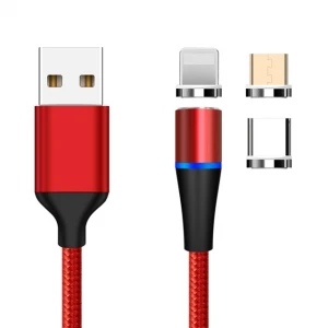 UUTEK RSZ7 Hot selling usb charger cable new design 3 in 1 magnetic usb cable 3A fast charging data cable micro usb