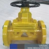 Vatac Cast Steel WCB Lined PFA Weir Diaphragm Valve with Handwheel
