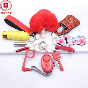 Verified self defense keychain manufacturer wholesale color customizable defensive alarm personal safety alarm keychain