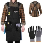 Waterproof Waxed Canvas Tool Apron For Workshop Private Label Design Aprons