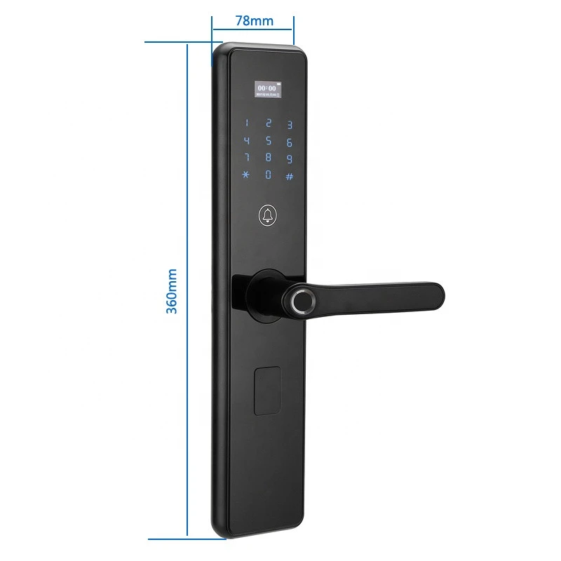 Waterproof WiFi App Smart Door Lock Biometric lock fingerprint door handle Digital Keyless lock