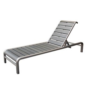 Wavy Recliner Waterproof sun bed, Aluminium Brushed Beach Chair Sun Lounger