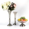 wedding and party table centerpiece decorative trumpet glass vase and fruit plate set of 3 wedding table vase