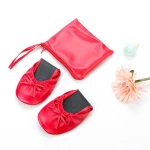 Wedding gift disposable flat foldable ballet shoes after party slipper