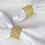 Wedding Party Banquet Round Napkin Ring Bling Rhinestone Diamond Crystal Elegant Napkin Holder For DIY