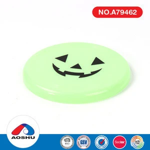 Well received illuminant kids love Halloween mini flying disc with pumpkin face