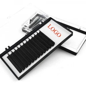 Wholesale 0.03 0.05 mink private label kit volume easy fanning individual synthetic silk extension lashes eyelash extension