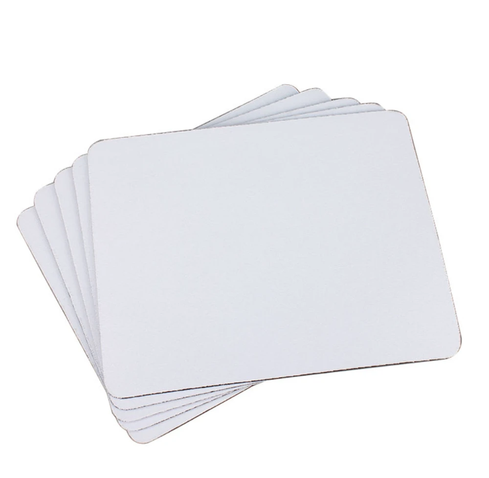 Wholesale Cheap blank Square Round Custom Heat Transfer 1.2mm 3mm Thick Sublimation White Rubber Gift Mouse Pad