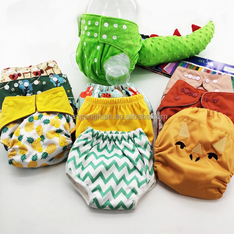 Wholesale cloth diapers washable pocket cloth diapers adjustable cloth reusable diapers