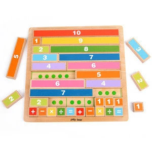 Wholesale custom montessori mathematics arithmetic blocks  wooden math manipulatives skill boosting educational toy  for toddler