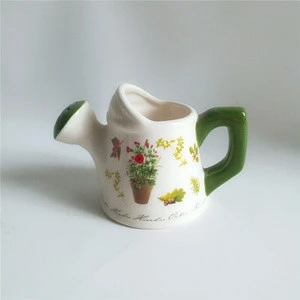 wholesale decorative pot garden ceramic mini flower watering can