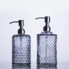 wholesale decorative refillable clear glass liquid soap dispensers for bathrooms